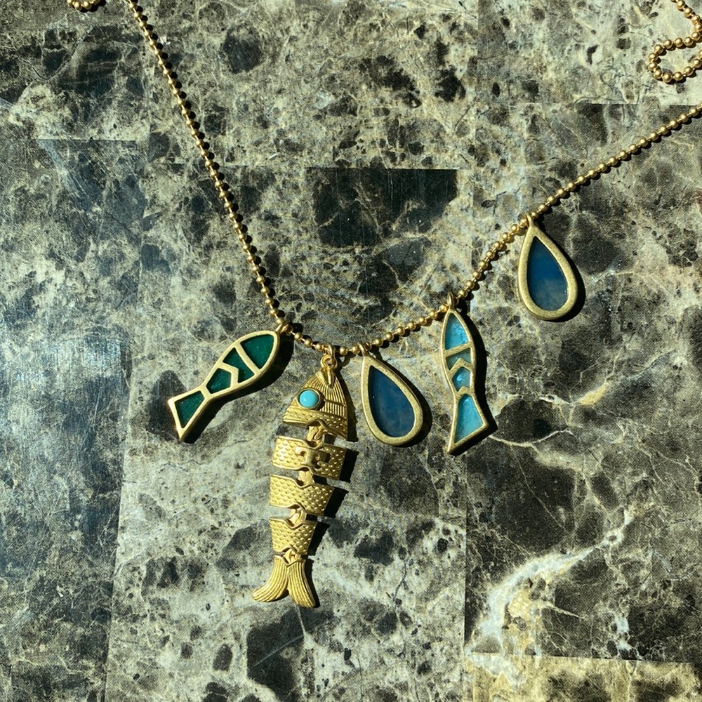 Tory Burch fish necklace
